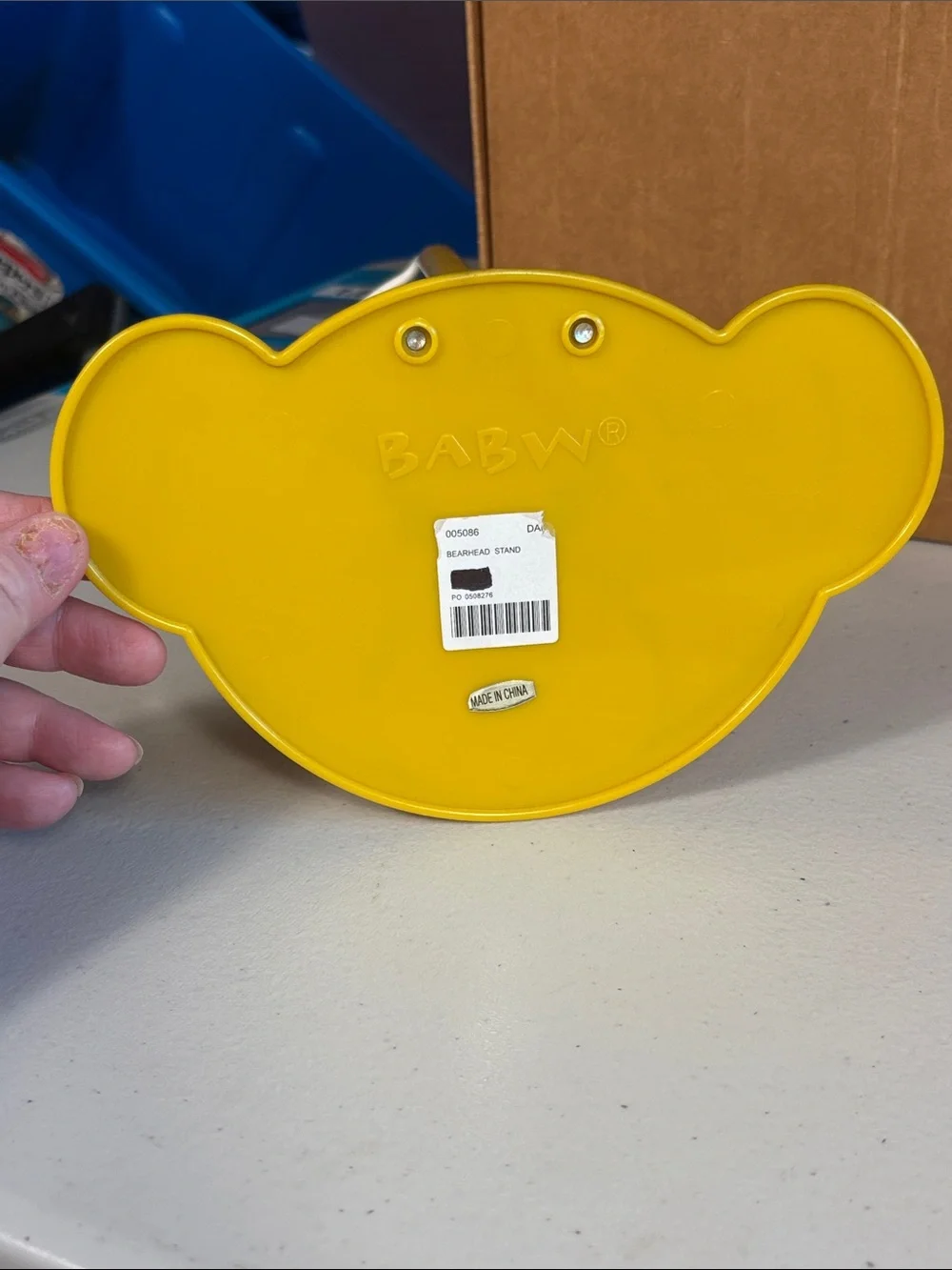 Vintage Build A Bear WorkShop Yellow Bear Face Display Stand Adjustable - Picture 11 of 12